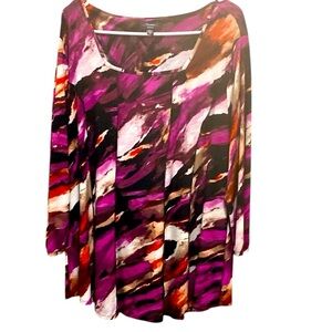 Vibrant Abstract Long Sleeve Top
